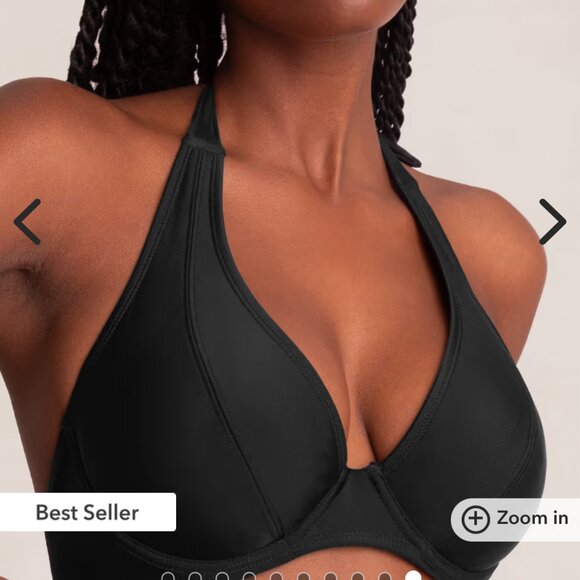 Shapermint Essentials Full Coverage Halter Bikini Top [A3-20] - Picture 1 of 7